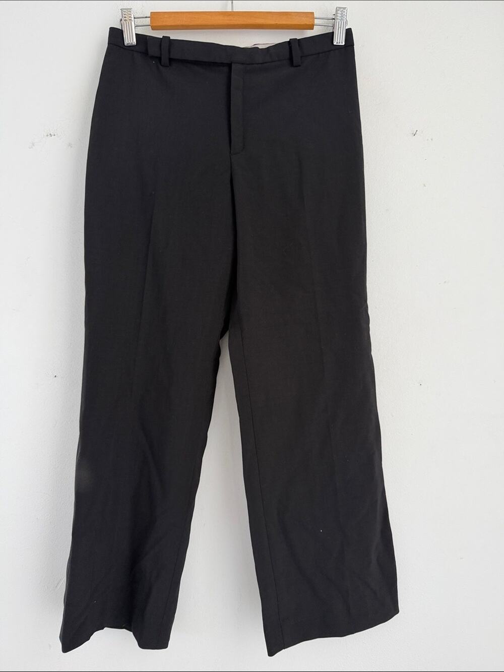 GAP Cropped Stretch wool blend hi rise straight leg trouser dress pants sz 4